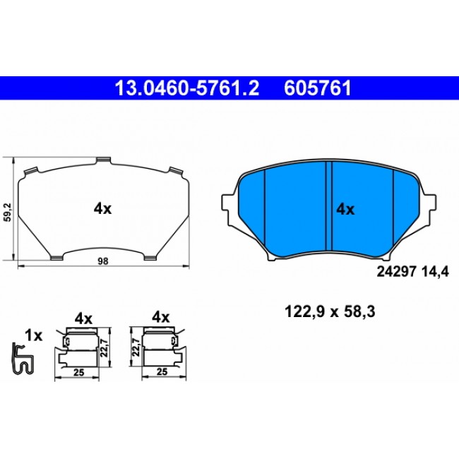 Σετ τακακιών φρένων, δίσκος φρένου MAZDA MX-5 III 1.8/2.0 03.05-12.14 Σετ τακακιών φρένων, δίσκος φρένου MAZDA MX-5 III 1.8/2.0 03.05-12.14