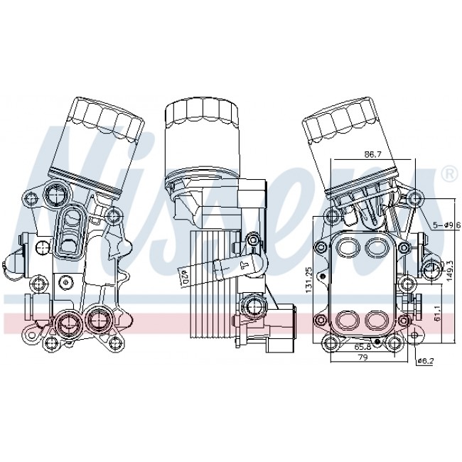 Ψυγείο λαδιού  AUDI A1; SEAT IBIZA IV, IBIZA IV SC, IBIZA IV ST, TOLEDO IV; SKODA FABIA III, FABIA III PRAKTIK, RAPID; VW POLO, POLO V 1.4D 02.14-12.22