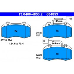 Σετ τακακιών φρένων, δίσκος φρένου  ABARTH 500 / 595 / 695, 500C / 595C / 695C, GRANDE PUNTO, PUNTO, PUNTO EVO; ALFA ROMEO MITO 1.4 07.07-