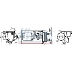 Ψυγείο λαδιού DS DS 4, DS 5, DS 7; CITROEN C4 GRAND PICASSO II, C4 II, C4 PICASSO II, C4 SPACETOURER, C5 III, DS4, DS5, GRAND C4 SPACETOURER, JUMPER II 2.0D 04.09-