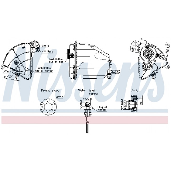 Δοχείο διαστολής, ψυκτικό υγρό BMW 5 (F10), 5 (F11), 5 GRAN TURISMO (F07), 6 (F12), 6 (F13), 6 GRAN COUPE (F06), 7 (F01, F02, F03, F04) 02.08-10.18