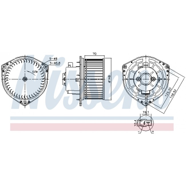 Ανεμιστήρας εσωτερικού χώρου CHEVROLET AVEO / KALOS; DAEWOO KALOS 1.2-1.5 09.02-