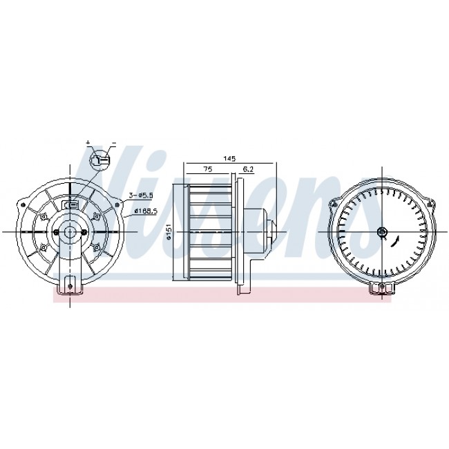 Ανεμιστήρας εσωτερικού χώρου TOYOTA CELICA, RAV 4 II 1.8/2.0/2.0D 08.99-11.05